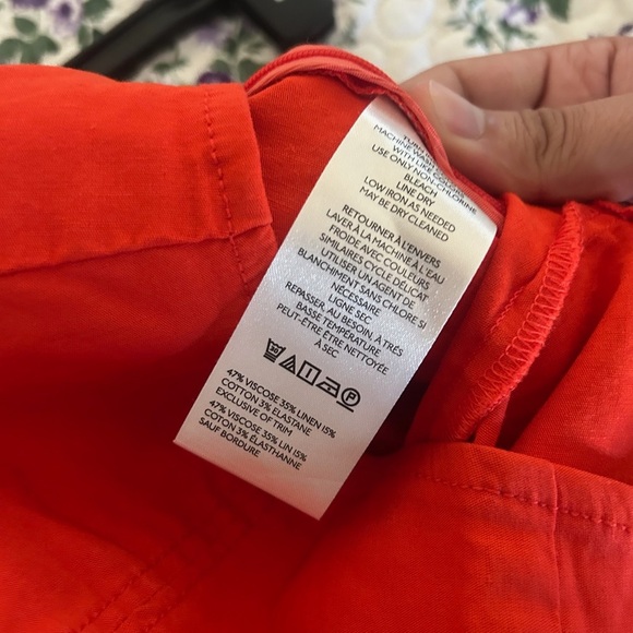 Maeve By Anthropologie Women’s Cropped Linen Stretchy Pants Sz 4 NWT - Picture 7 of 7